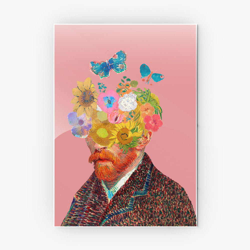 Van Gogh Inspired Floral Head Poster