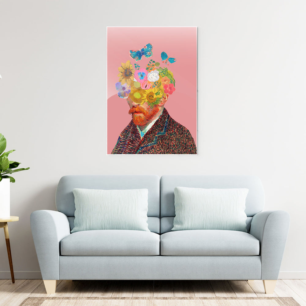 Van Gogh Inspired Floral Head Poster