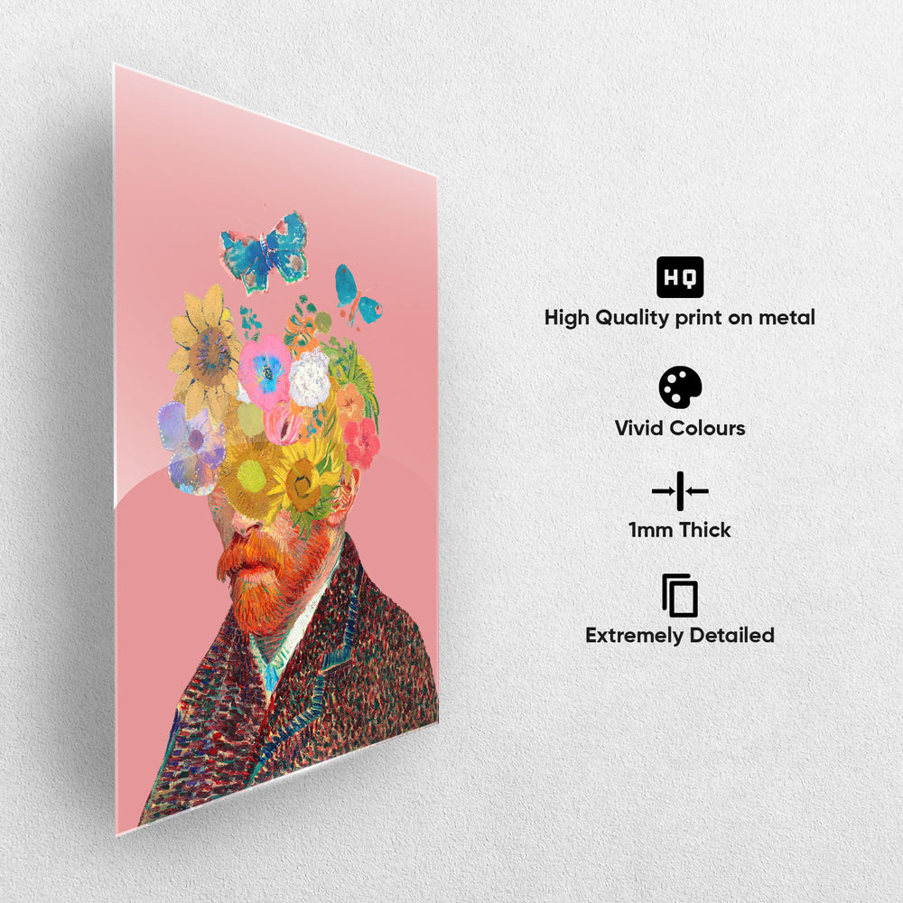 Van Gogh Inspired Floral Head Poster