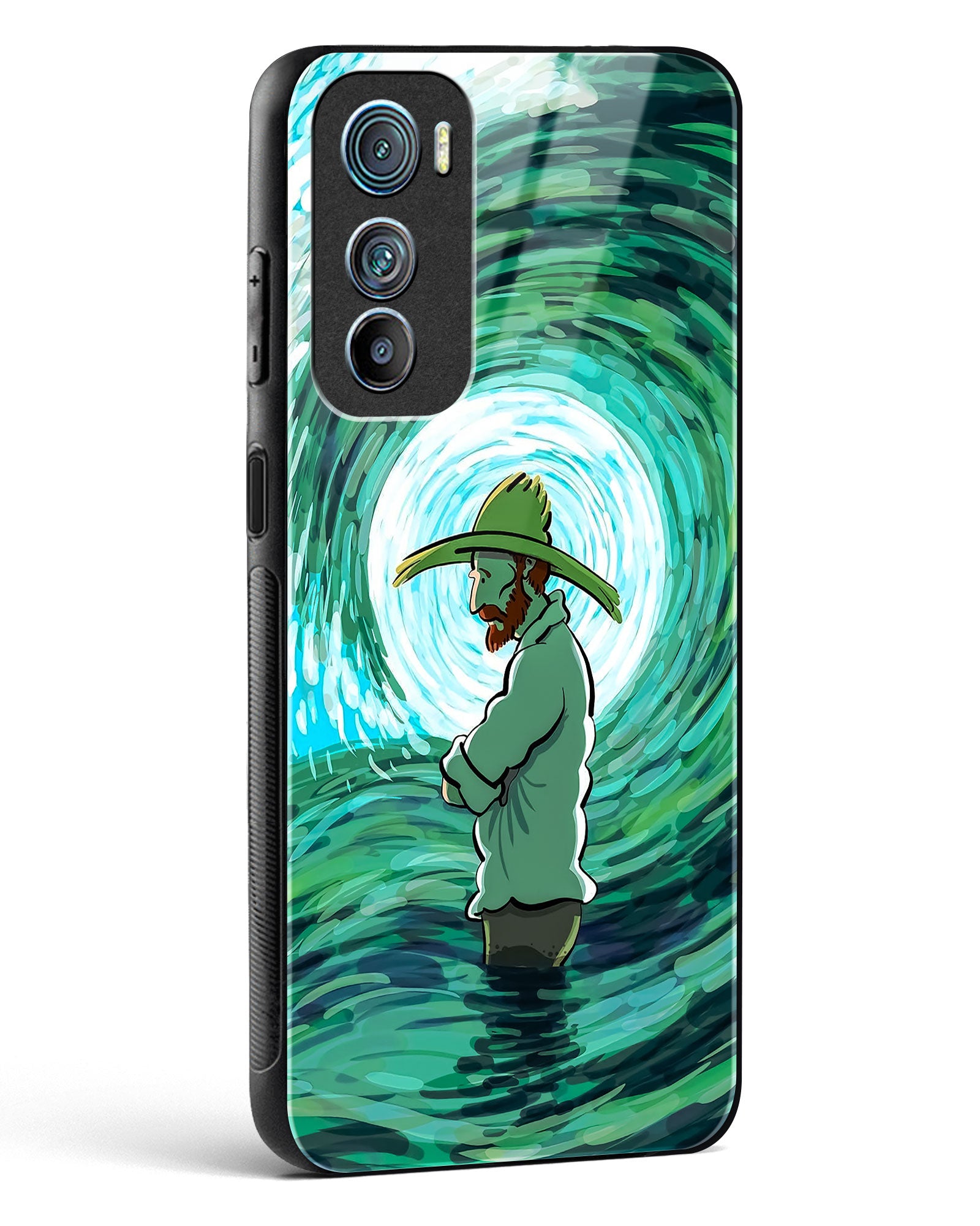 Van Gogh Wave Glass Phone Case-Motorola Edge 30