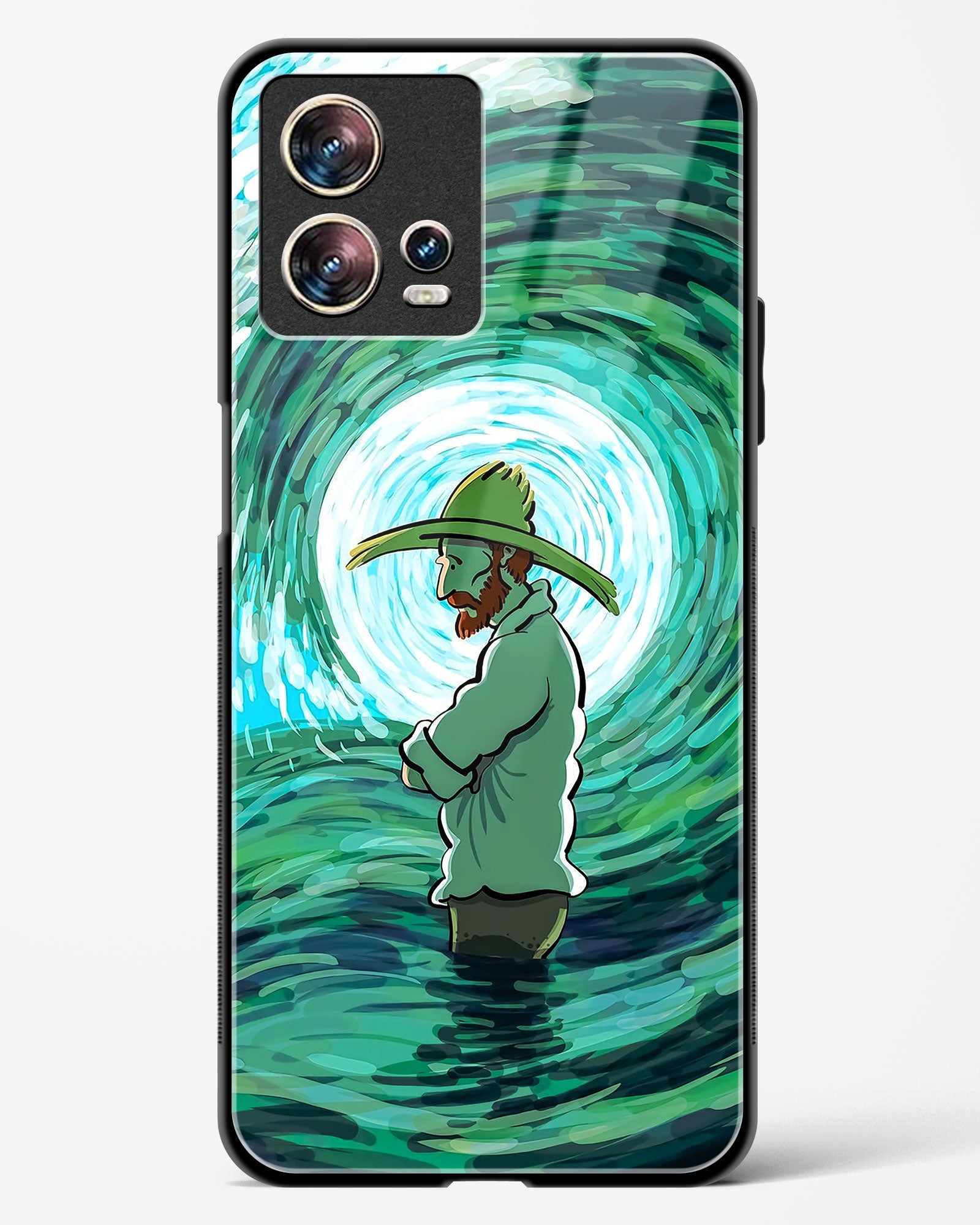 Van Gogh Wave Glass Phone Case-Motorola Edge 30 Fusion