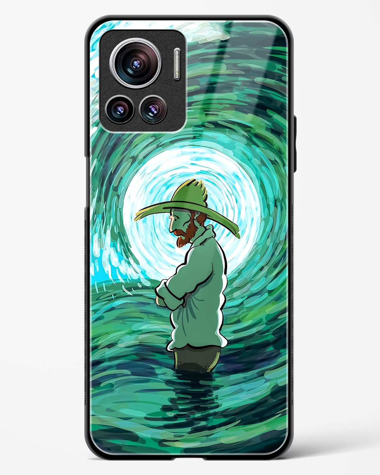Van Gogh Wave Glass Phone Case-Motorola Edge 30 Ultra