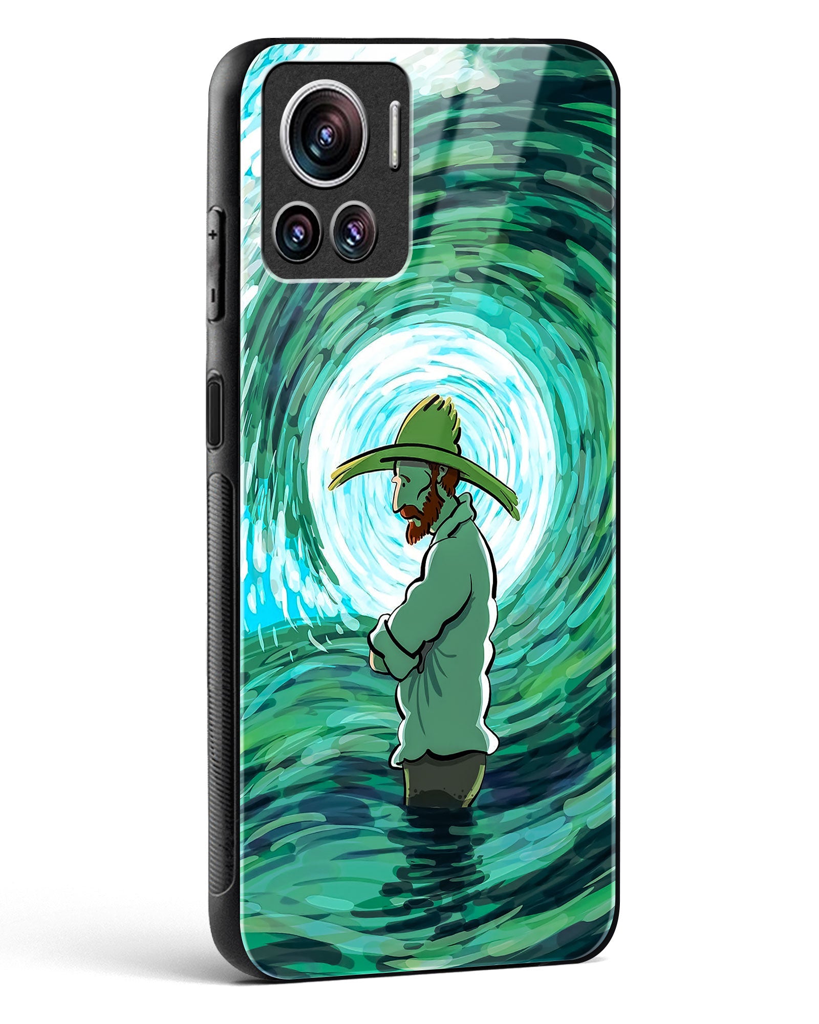 Van Gogh Wave Glass Phone Case-Motorola Edge 30 Ultra