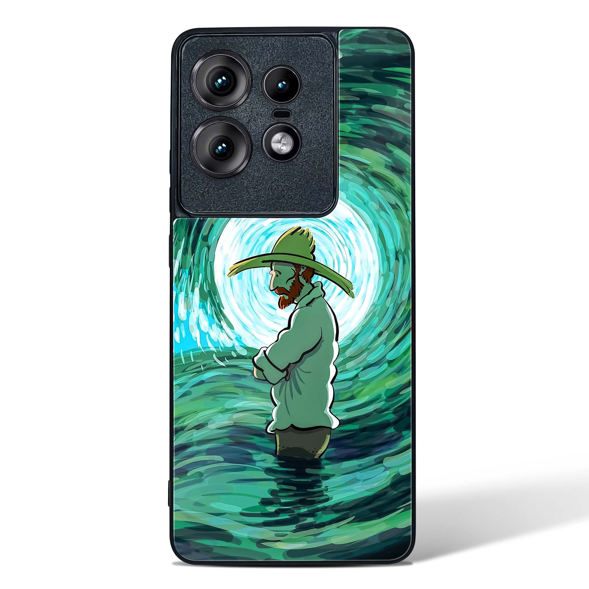 Van Gogh Wave Glass Phone Case-Motorola Edge 50 Pro