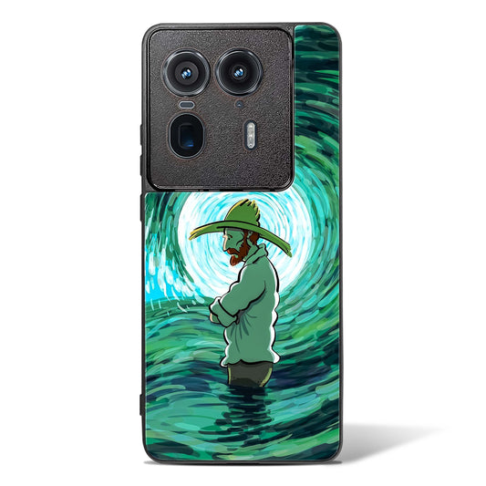 Van Gogh Wave Glass Phone Case-Motorola Edge 50 Ultra