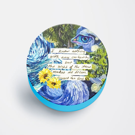 Vang Gogh Quote Flat Pop Holder