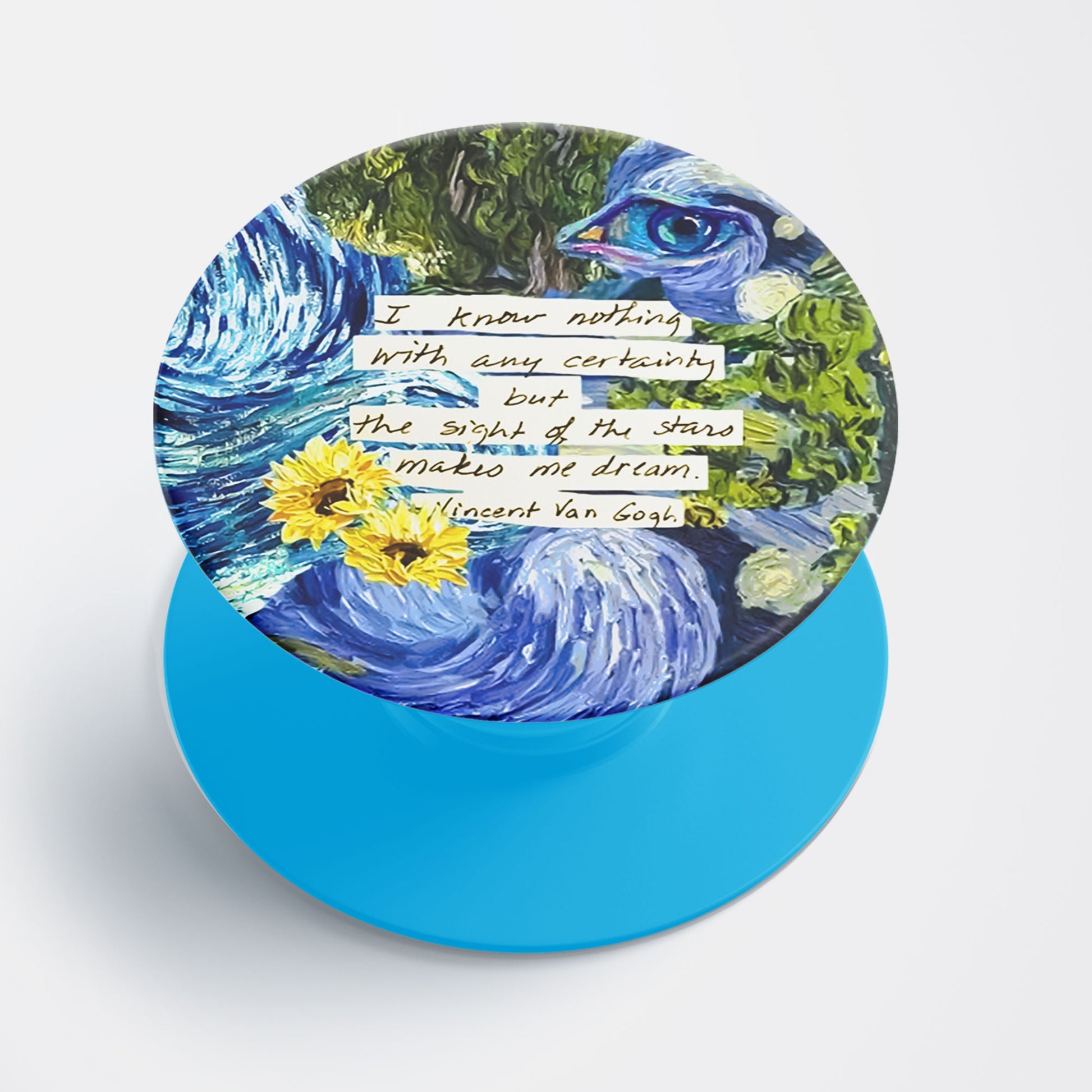 Vang Gogh Quote Flat Pop Holder