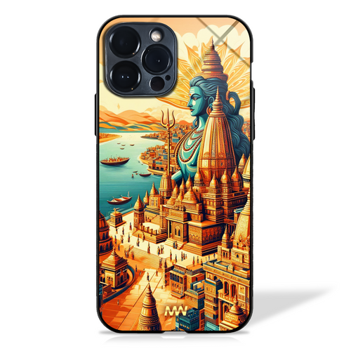 Sacred Varanasi Kasi Imaginary illustration glass phone case