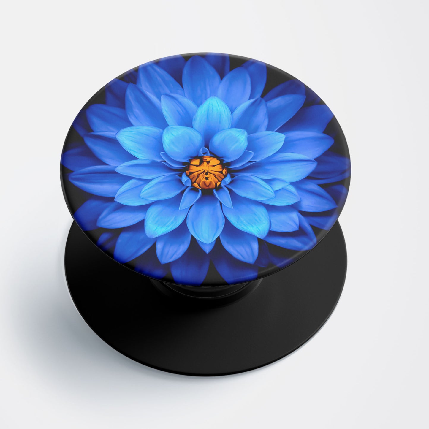 Vibrant Blue Dahlia Flat Pop Holder
