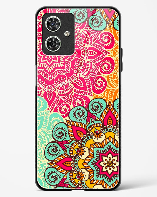 Vibrant Mandala Fusion Glass Phone Case-Moto G54 5G