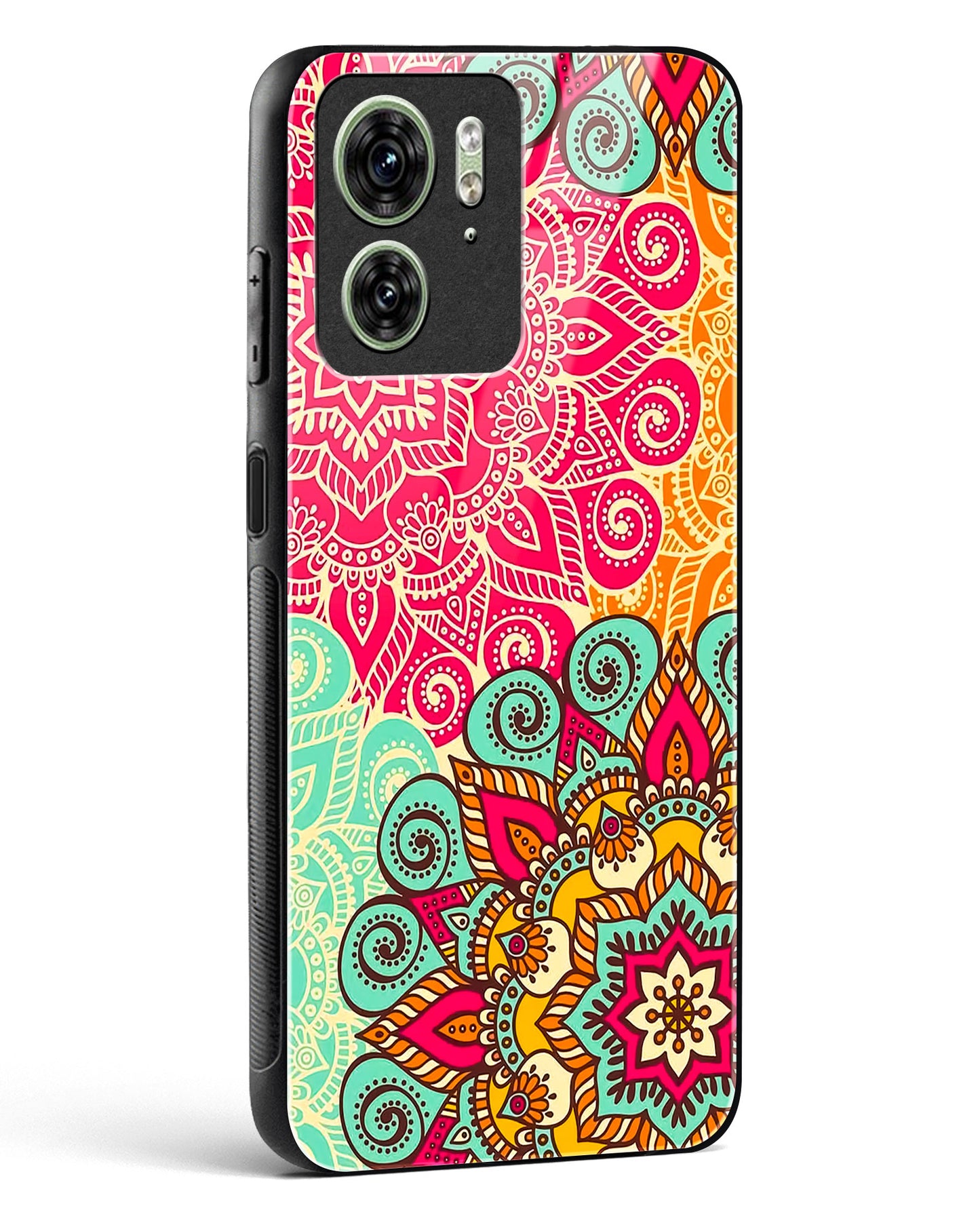 Vibrant Mandala Fusion Glass Phone Case-Motorola Edge 40