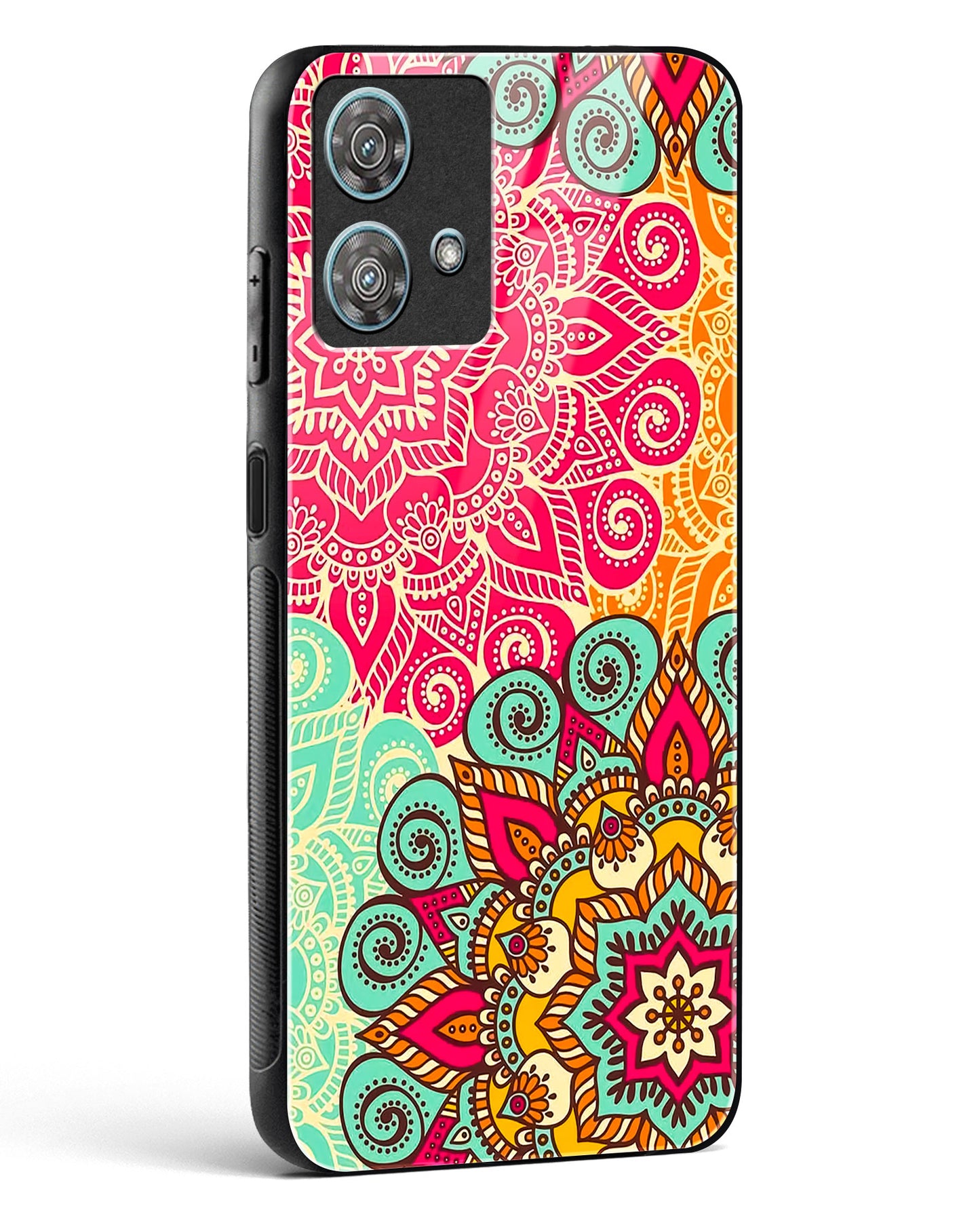 Vibrant Mandala Fusion Glass Phone Case-Motorola Edge 40 Neo