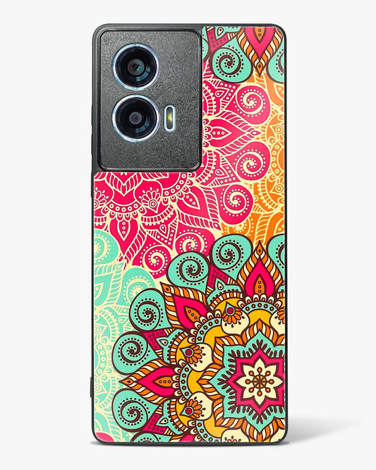 Vibrant Mandala Fusion Glass Phone Case-Motorola Edge 50 Fusion