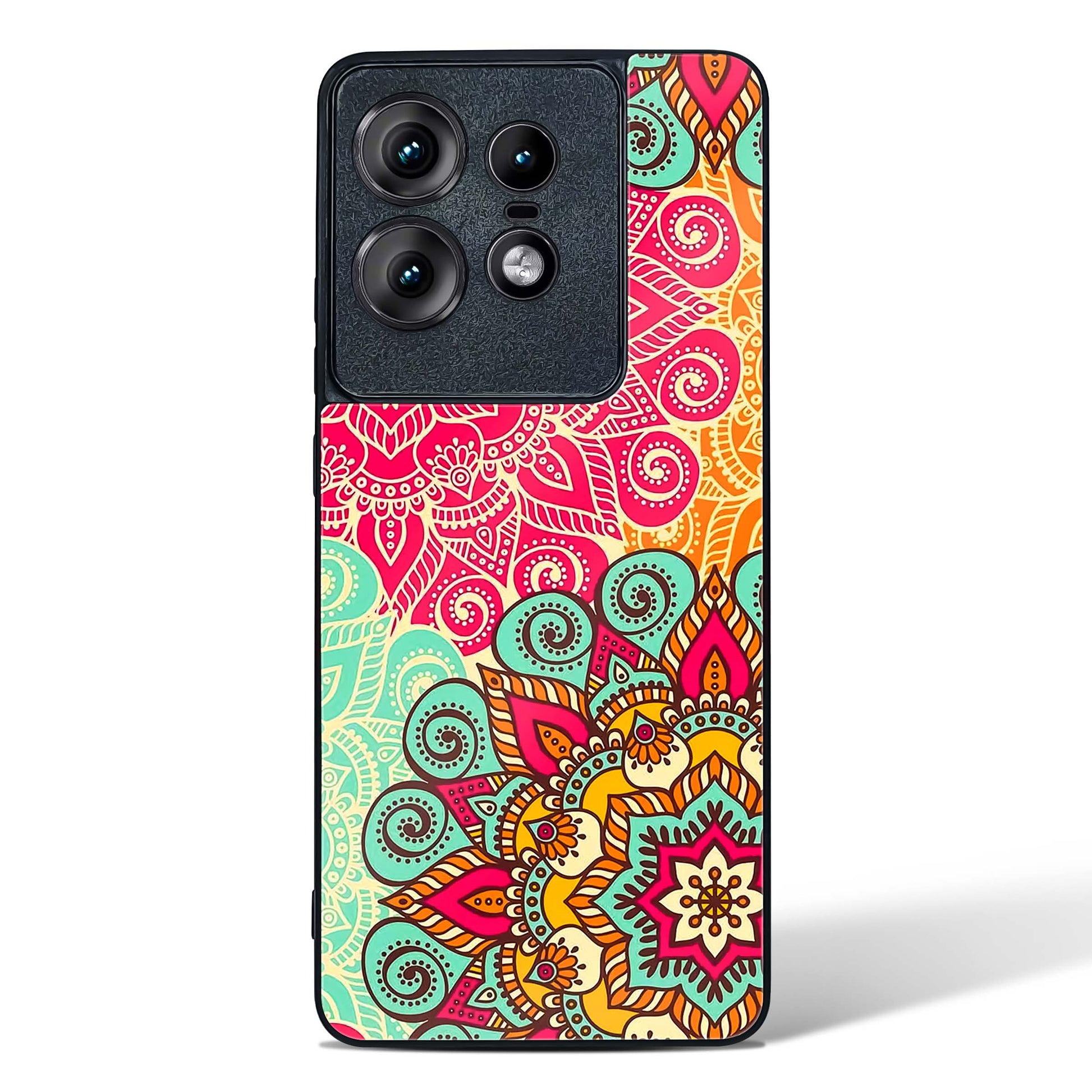 Vibrant Mandala Fusion Glass Phone Case-Motorola Edge 50 Pro