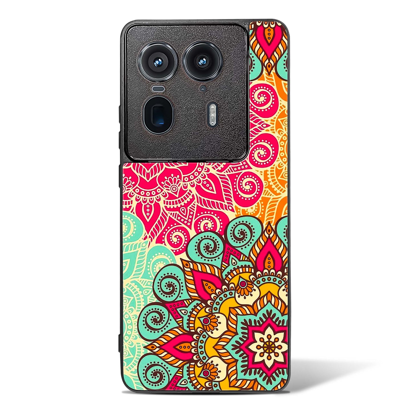 Vibrant Mandala Fusion Glass Phone Case-Motorola Edge 50 Ultra
