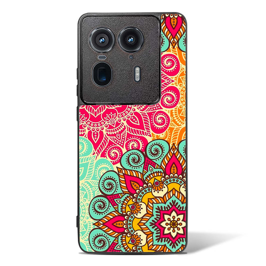 Vibrant Mandala Fusion Glass Phone Case-Motorola Edge 50 Ultra