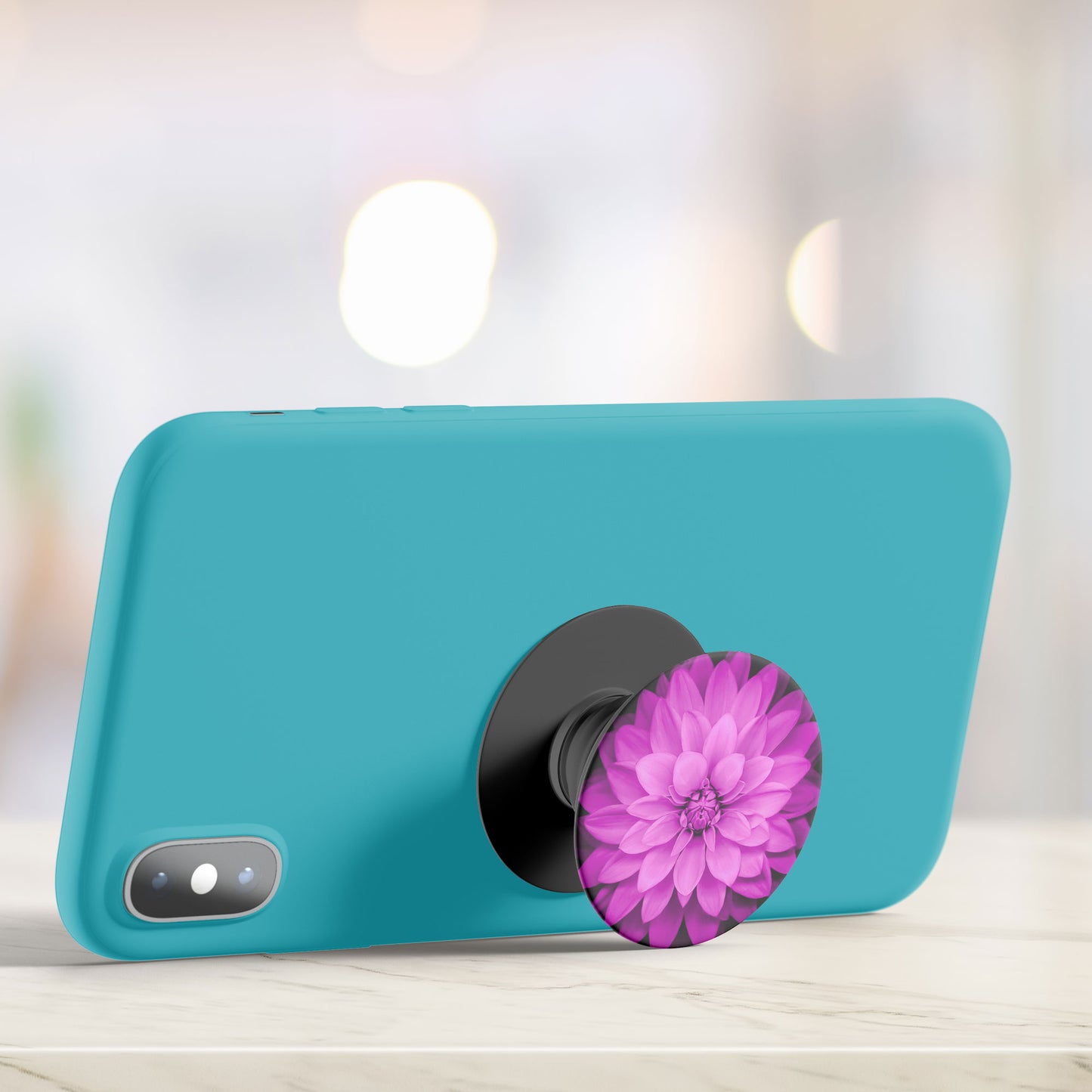 Vibrant Pink Dahlia Flat Pop Holder