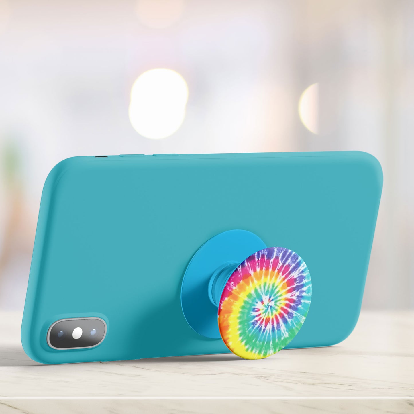Vibrant Tie Dye Flat Pop Holder
