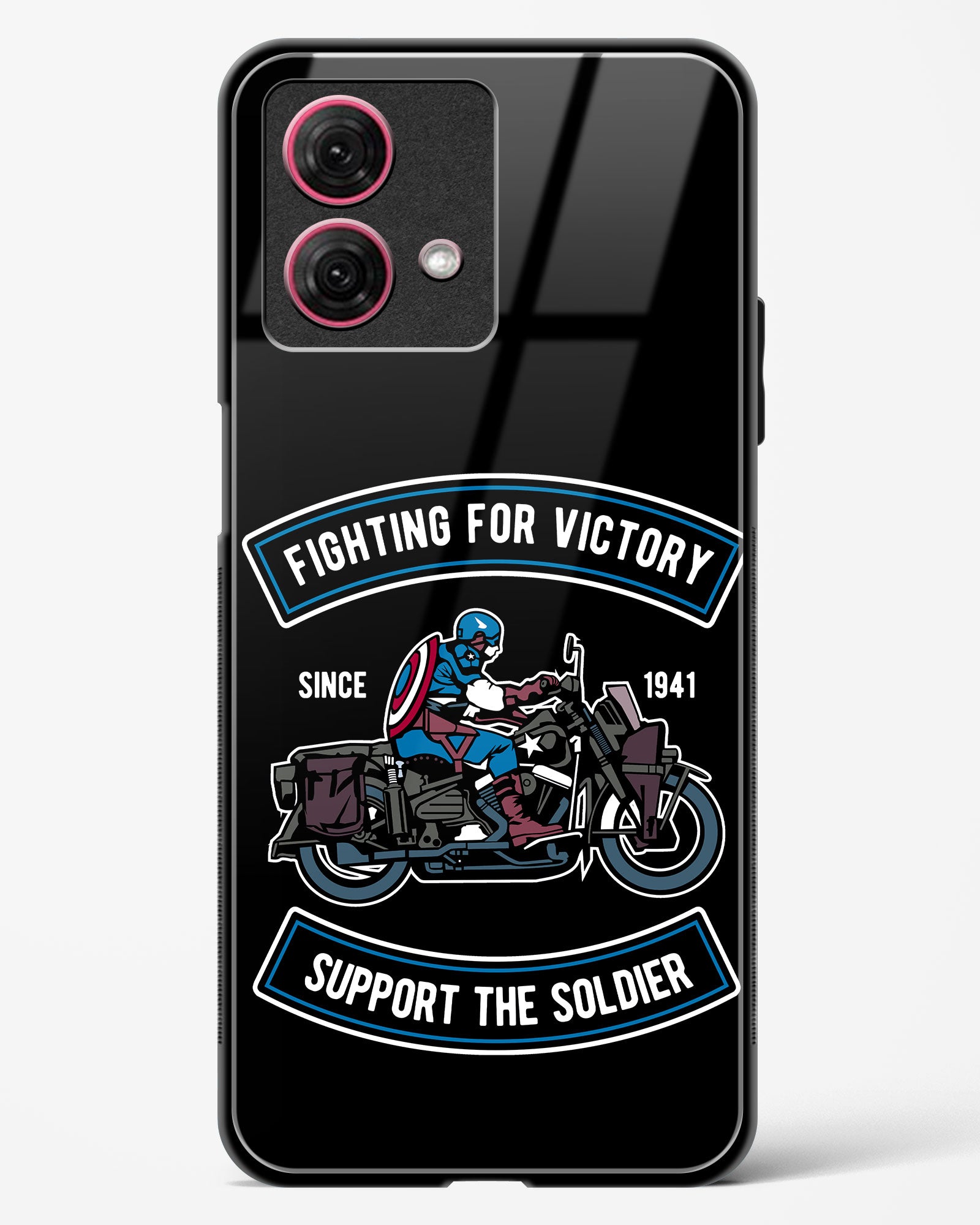 Vintage Heroic Ride Glass Phone Case-Moto G84 5G
