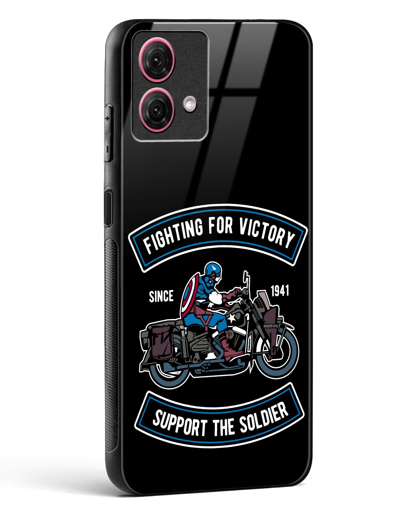 Vintage Heroic Ride Glass Phone Case-Moto G84 5G