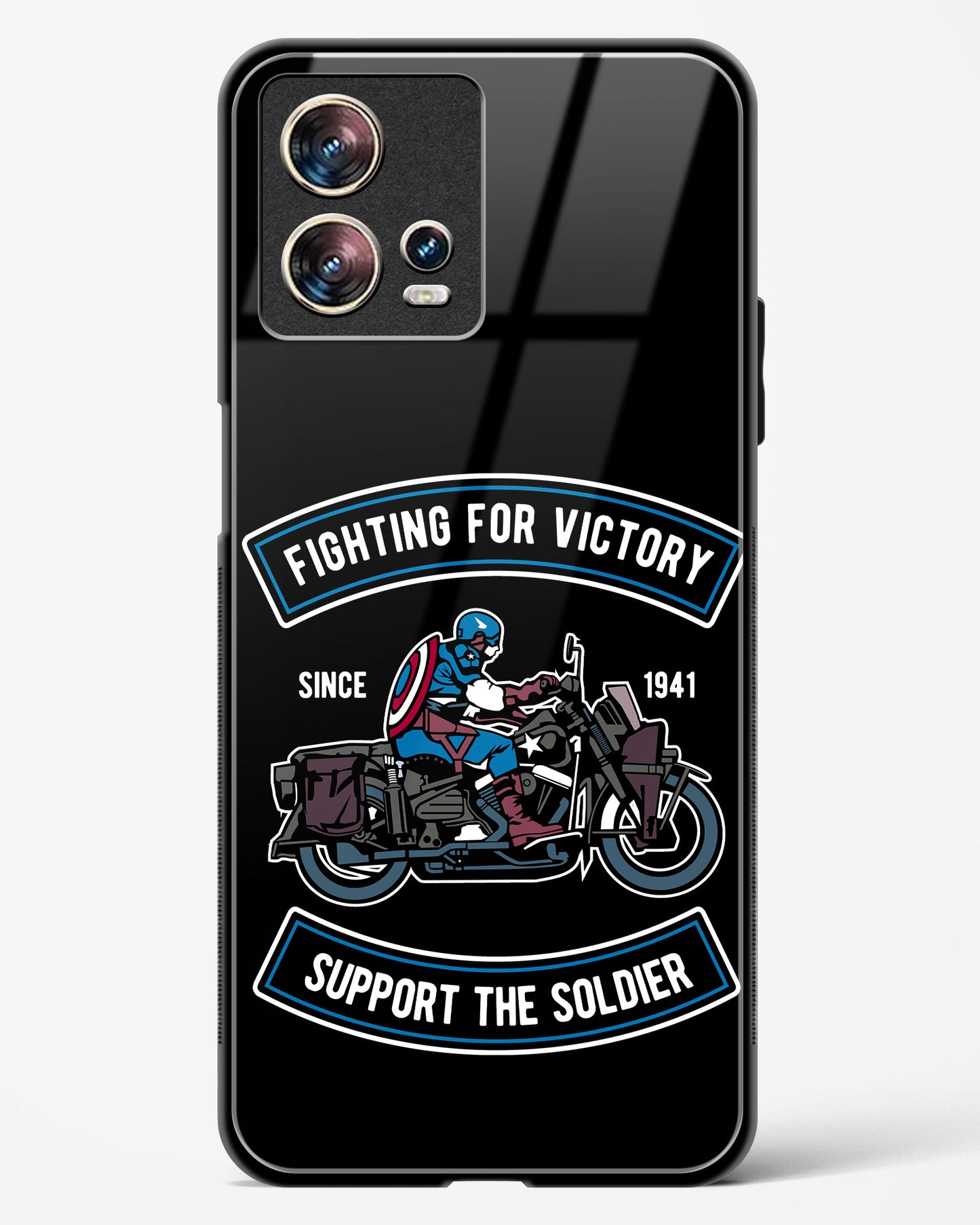 Vintage Heroic Ride Glass Phone Case-Motorola Edge 30 Fusion