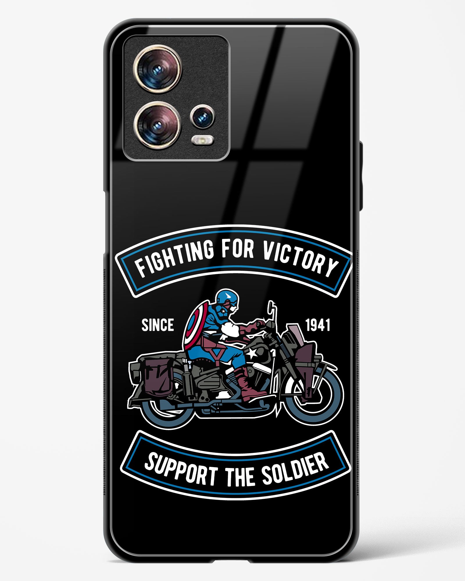 Vintage Heroic Ride Glass Phone Case-Motorola Edge 30 Fusion