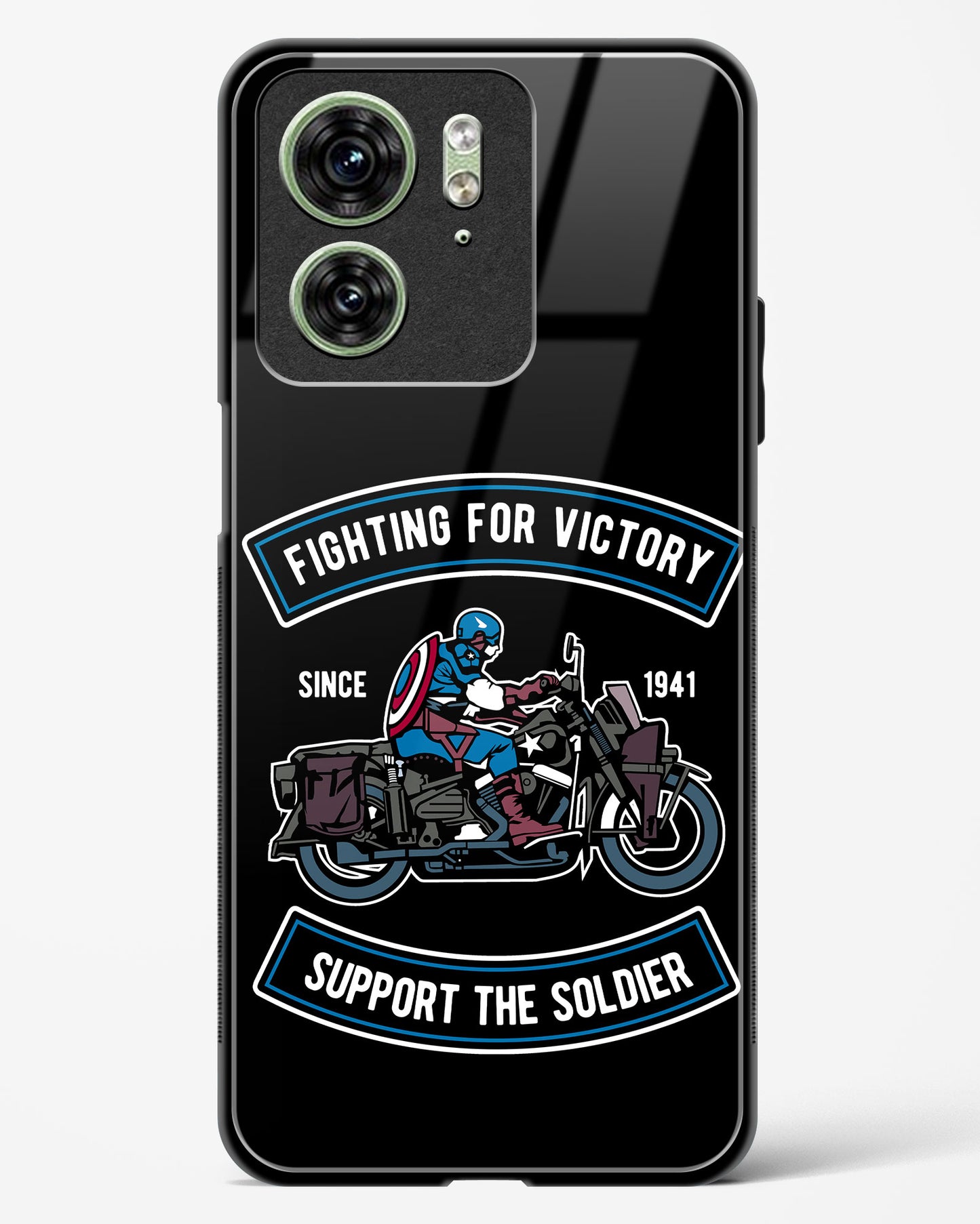 Vintage Heroic Ride Glass Phone Case-Motorola Edge 40
