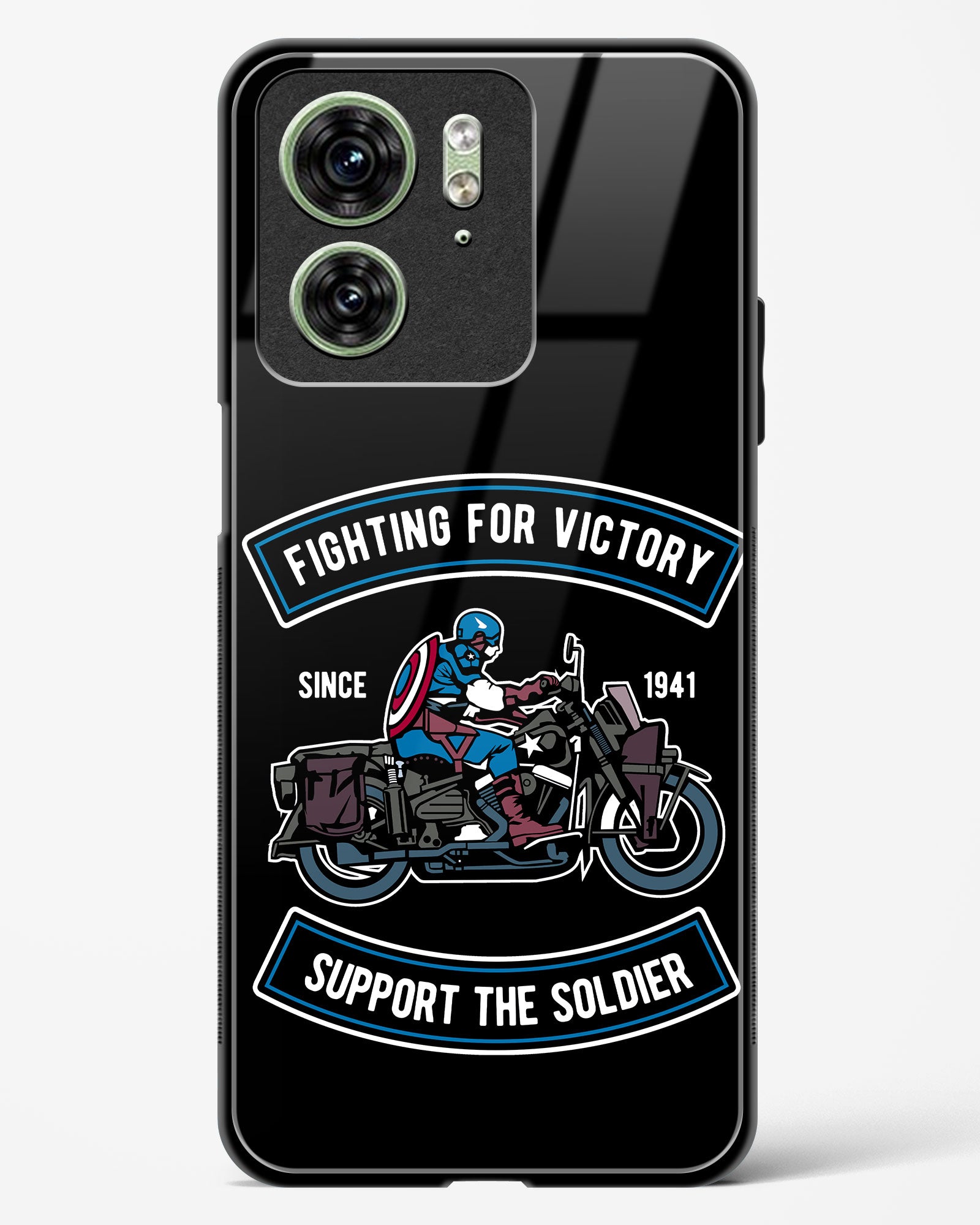 Vintage Heroic Ride Glass Phone Case-Motorola Edge 40