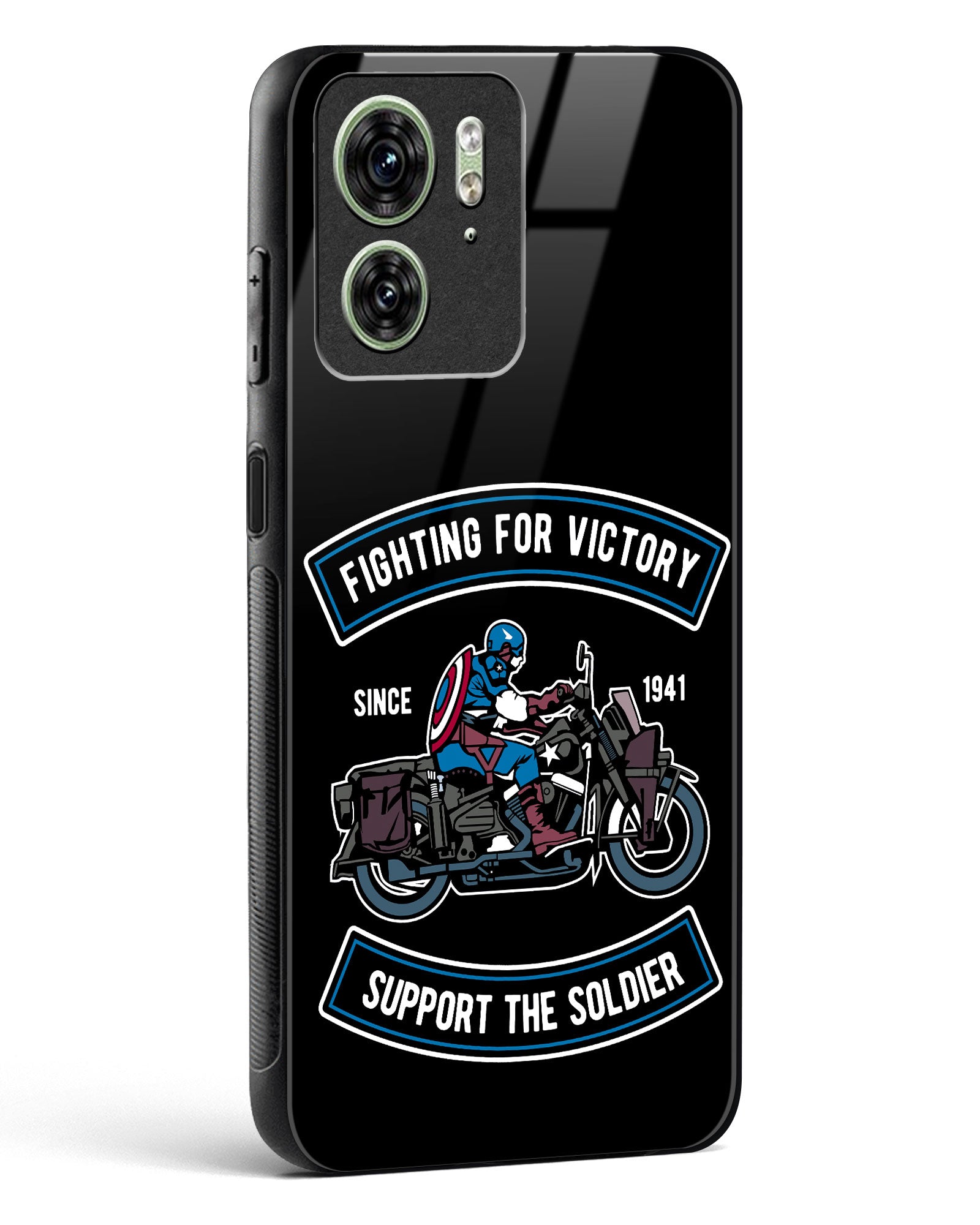 Vintage Heroic Ride Glass Phone Case-Motorola Edge 40