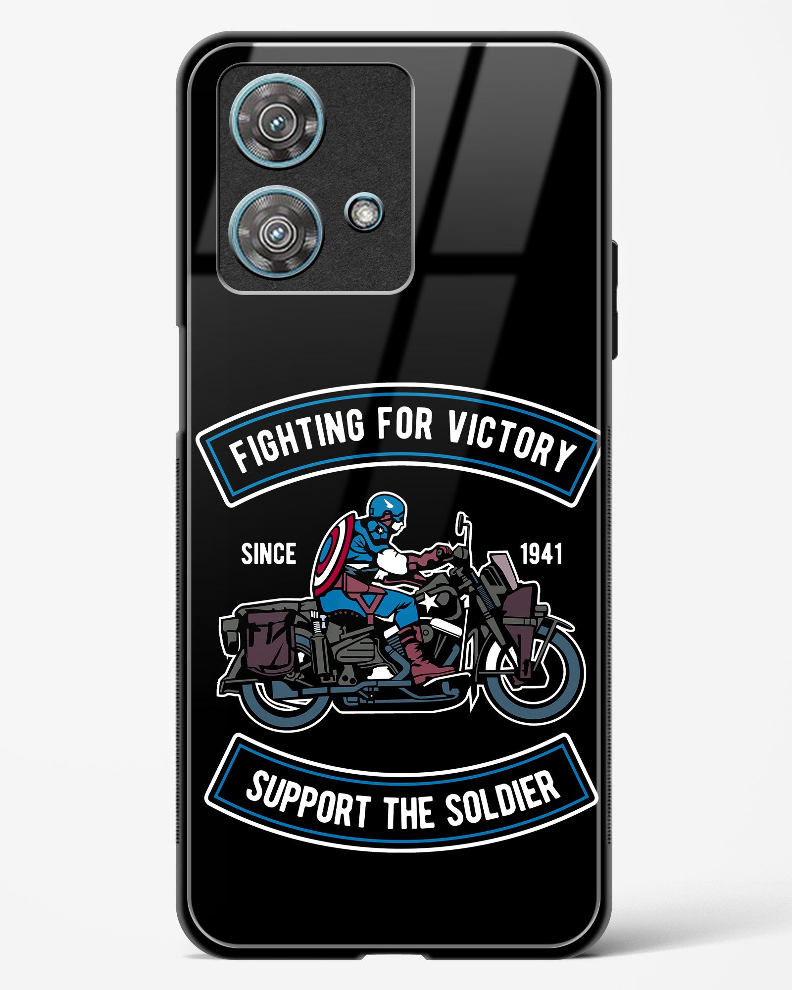 Vintage Heroic Ride Glass Phone Case-Motorola Edge 40 Neo