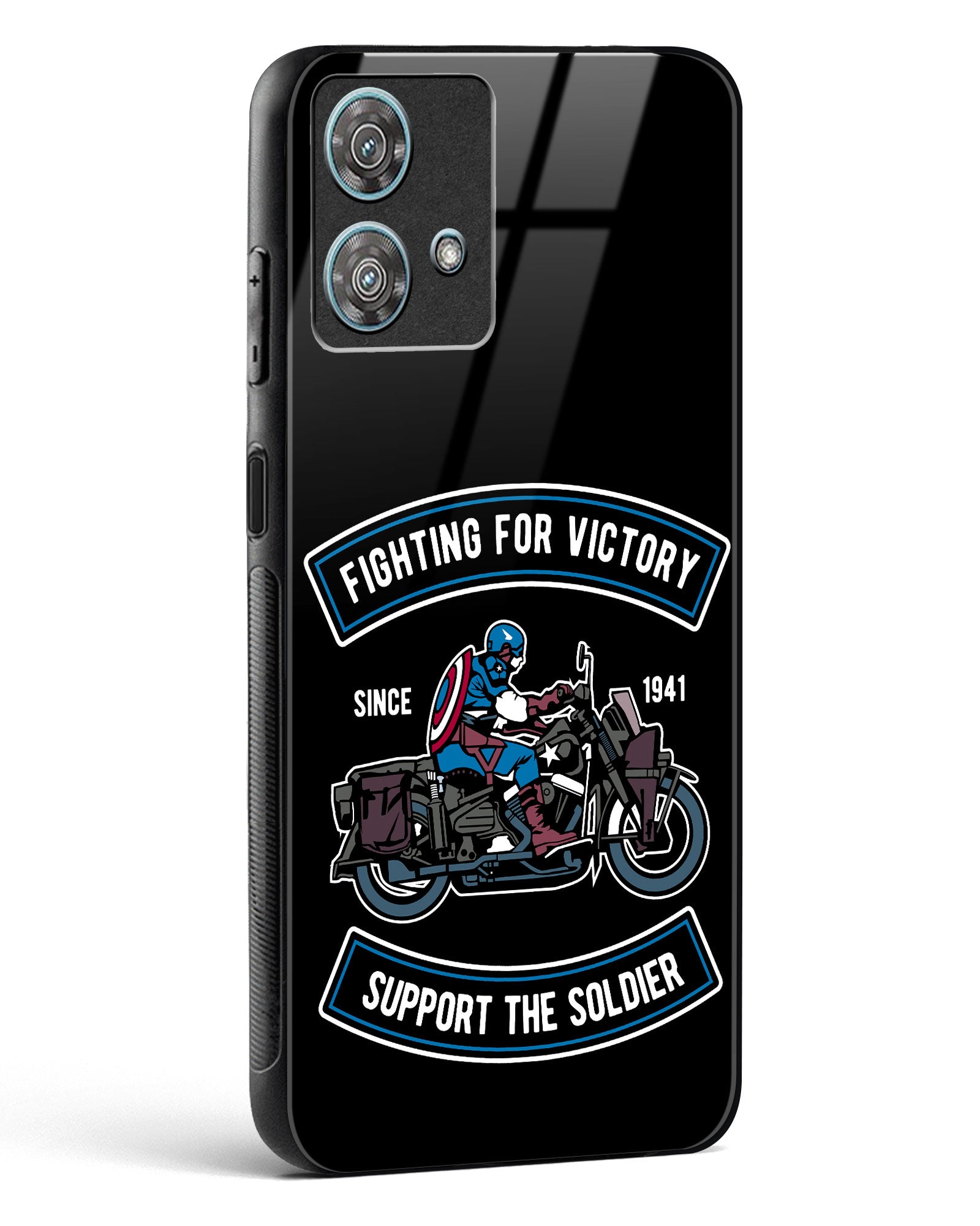 Vintage Heroic Ride Glass Phone Case-Motorola Edge 40 Neo