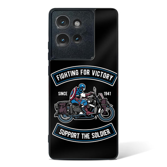 Vintage Heroic Ride Glass Phone Case-Motorola Edge 50