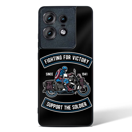 Vintage Heroic Ride Glass Phone Case-Motorola Edge 50 Pro
