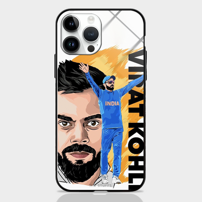 Virat Kohli Cricket Player Glass Case -  - MW Stuffs - 