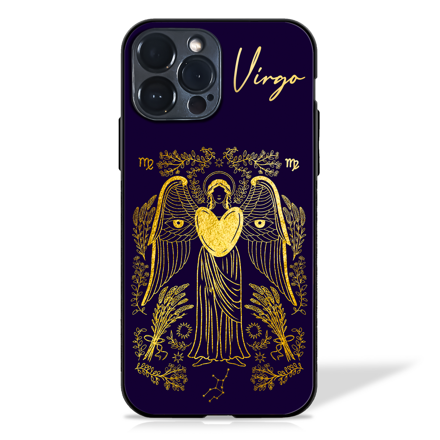 Virgo Zodiac Sign Glass Case