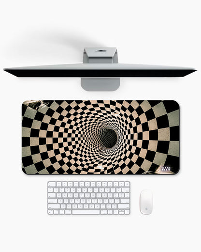 Vortex Flow Dimension Beneath the Grid Deskmat