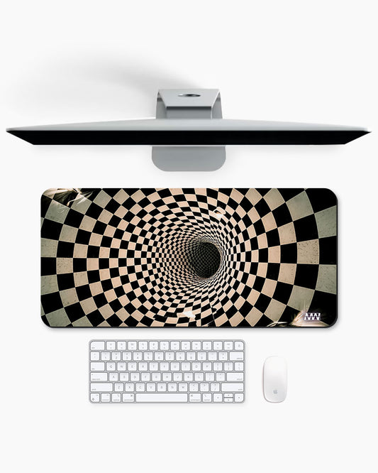 Vortex Flow Dimension Beneath the Grid Deskmat