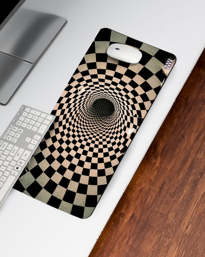 Vortex Flow Dimension Beneath the Grid Deskmat