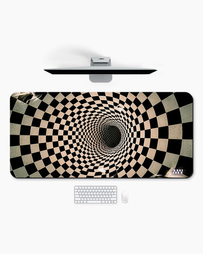 Vortex Flow Dimension Beneath the Grid Deskmat