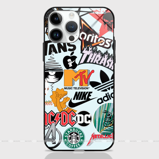 Wall of Brands Sticker Art Glass Case -  - MW Stuffs - 