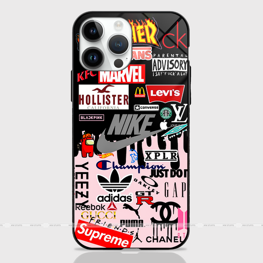 Wall of Brands Stickers Art Glass Case -  - MW Stuffs - 