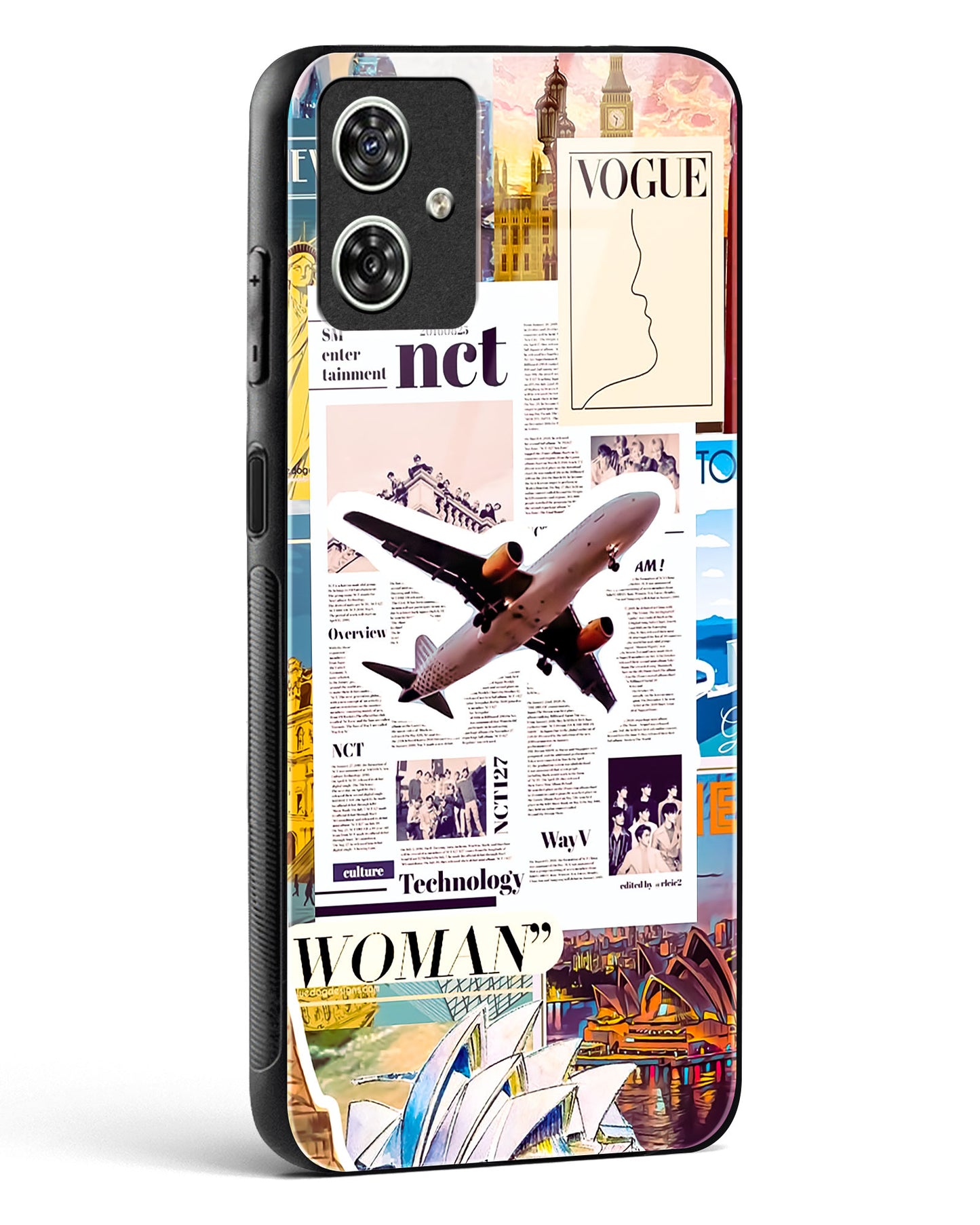 Wanderlust Travel Glass Phone Case-Moto G54 5G