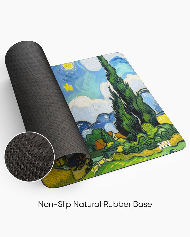 Whirling Dreams Beneath the Windmill Sky Deskmat