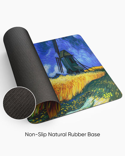 Whispers Beneath the Star-Lit Wheat Deskmat