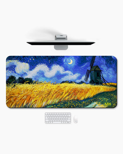 Whispers Beneath the Star-Lit Wheat Deskmat