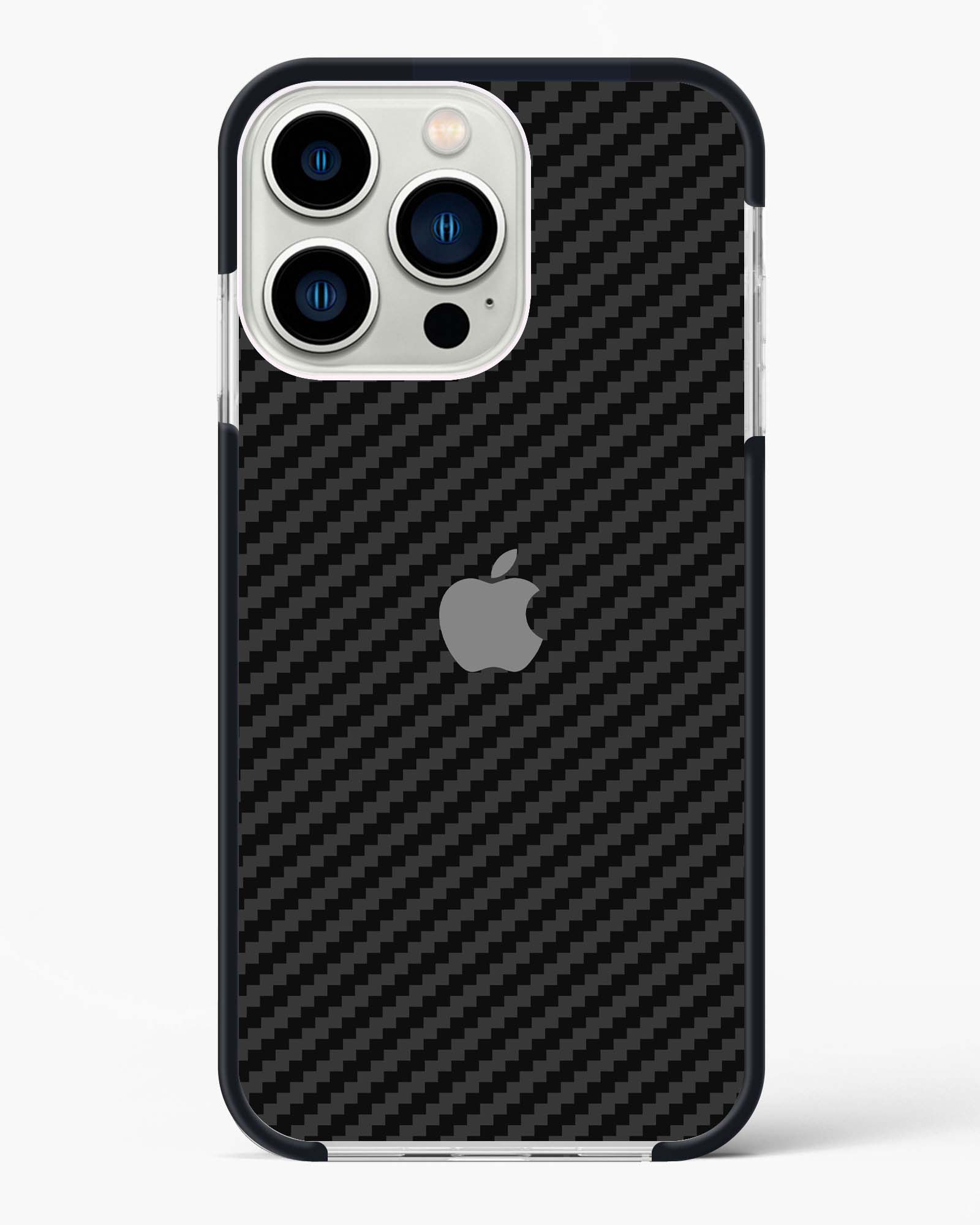 White Carbon Pattern Impact Drop Protection Case