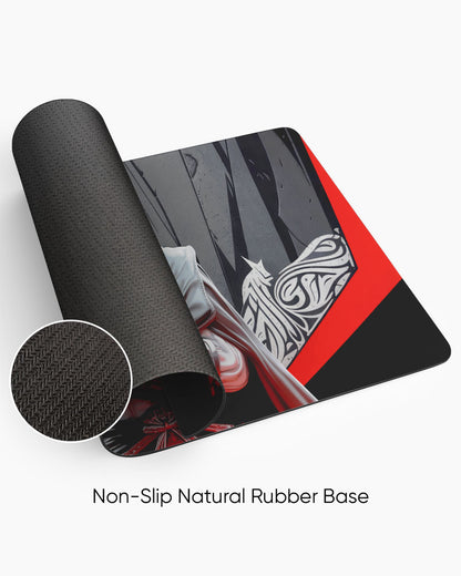 White Cloak Crimson Creed DeskMat