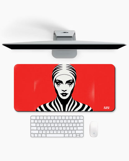 Wild Contrast Red Reign of the Zebra Deskmat