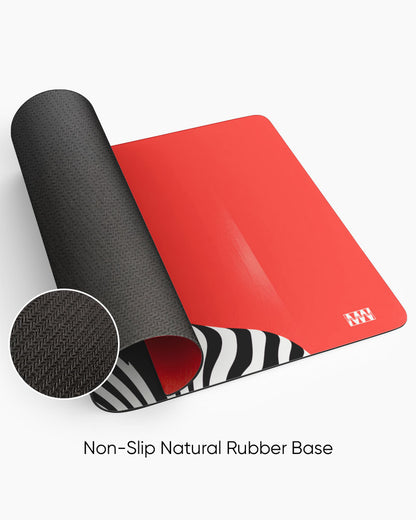 Wild Contrast Red Reign of the Zebra Deskmat