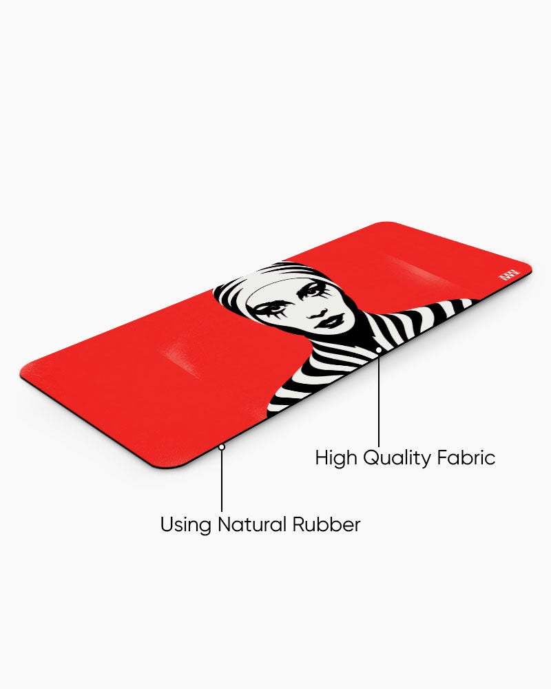 Wild Contrast Red Reign of the Zebra Deskmat